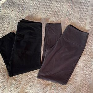 2 pair Lysse leggings * Black & Gray * sz L